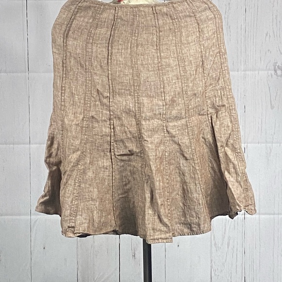 329. Mario Serrani 100%linen knee length skirt size 8 - Picture 2 of 10